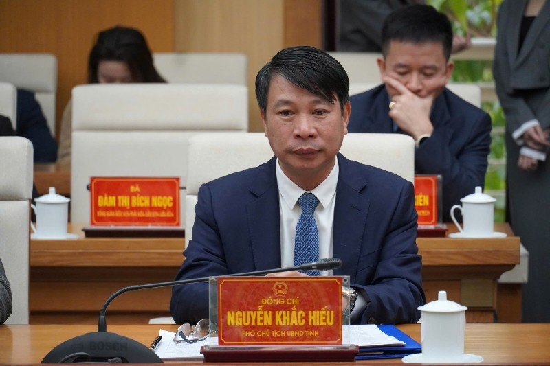 Phó Chủ tịch UBND tỉnh Phú Thọ Nguyễn Khắc Hiếu tại buổi làm việc sáng 4/2.