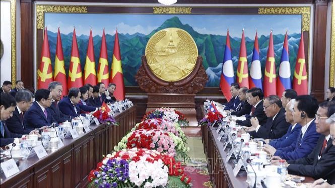 Quang cảnh cuộc hội đàm. Ảnh: TTXVN.