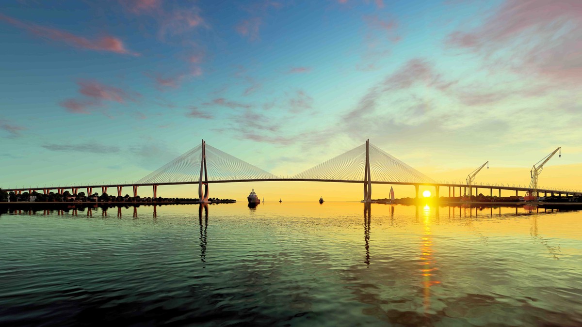 Phối cảnh cầu Cát Lái mà CC1 sắp triển khai.