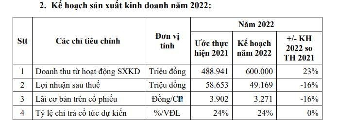 Kế hoạch kinh doanh năm 2022 của C32