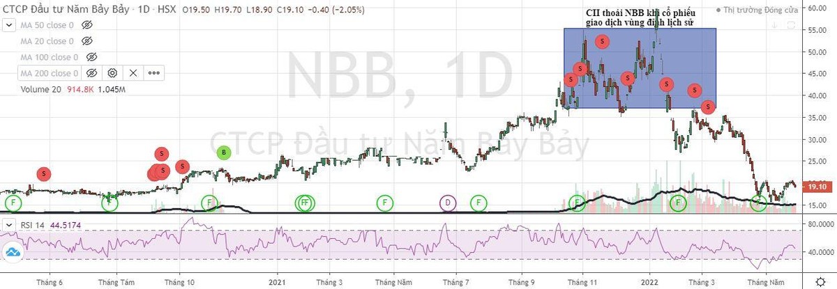 CII bán cổ phiếu NBB sau khi cổ phiếu chạm đỉnh lịch sử.