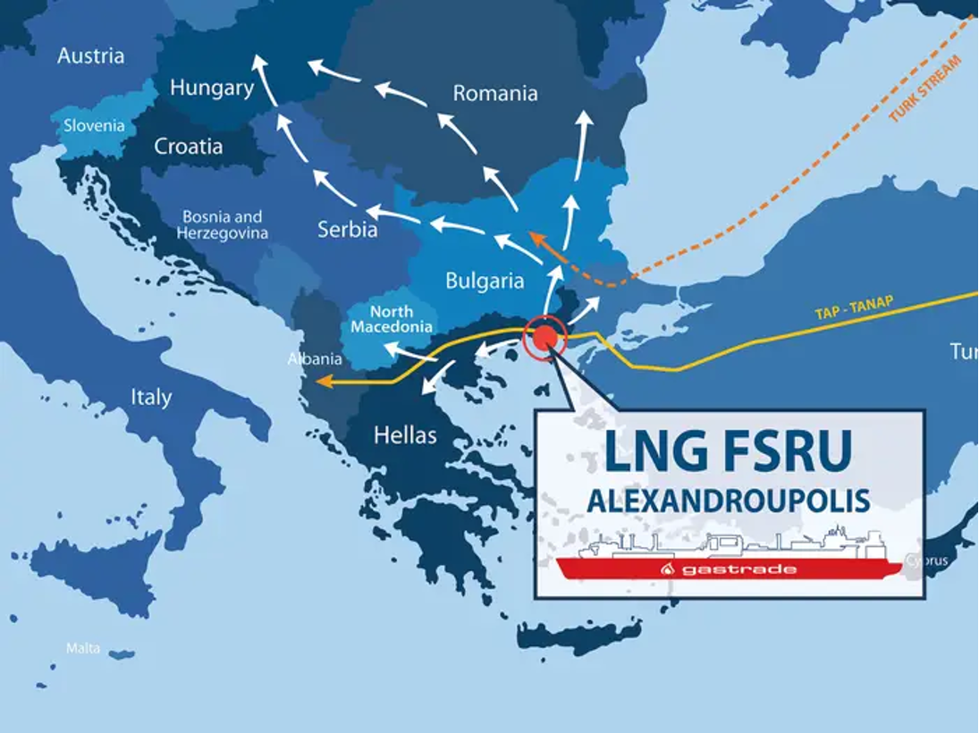 Hy Lạp muốn cung cấp khí đốt cho khu vực đông nam châu Âu thông qua FSRU tại Alexandroupolis