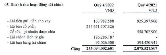Hodeco ghi nhận lãi đột biến bán vốn cổ phần trong quý IV/2022 Hodeco ghi nhận lãi đột biến bán vốn cổ phần trong quý IV/2022