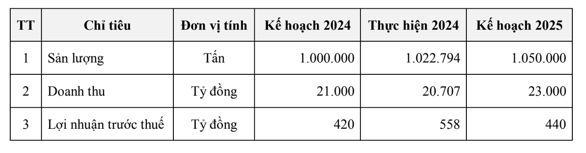 Kế hoạch kinh doanh năm 2025 của NKG