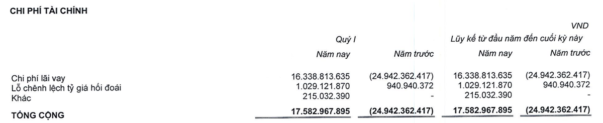 Chi phí lãi vay trong quý I/2025 không còn được hoàn lại Chi phí lãi vay trong quý I/2025 không còn được hoàn lại