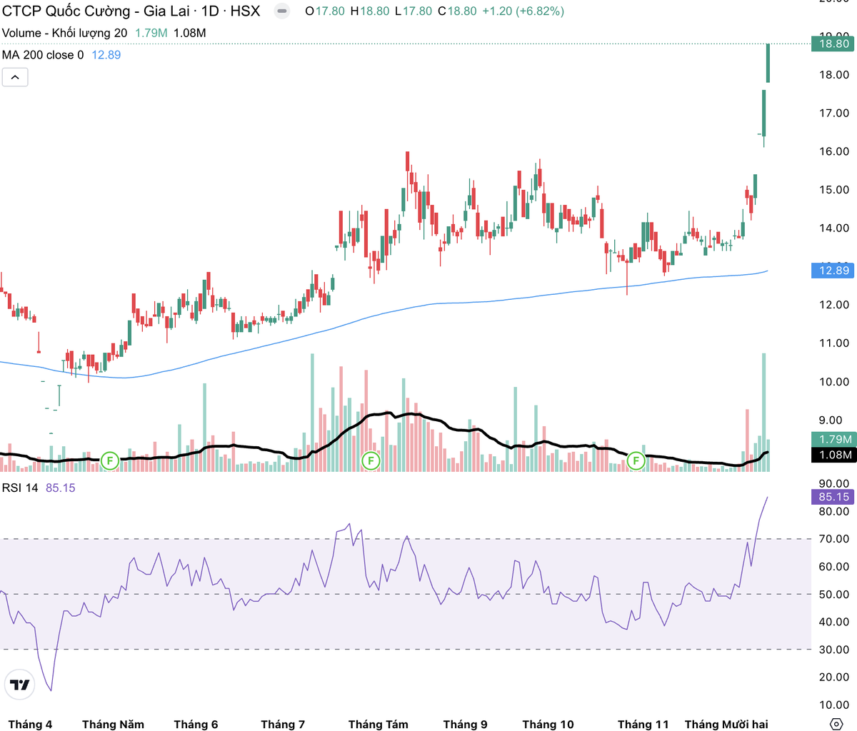 Cổ phiếu QCG tăng trần 4 phiên liên tiếp. Cổ phiếu QCG tăng trần 4 phiên liên tiếp.