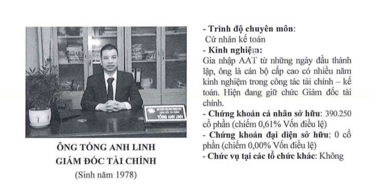 Ông Linh tham gia AAT từ những ngày đầu thành lập.