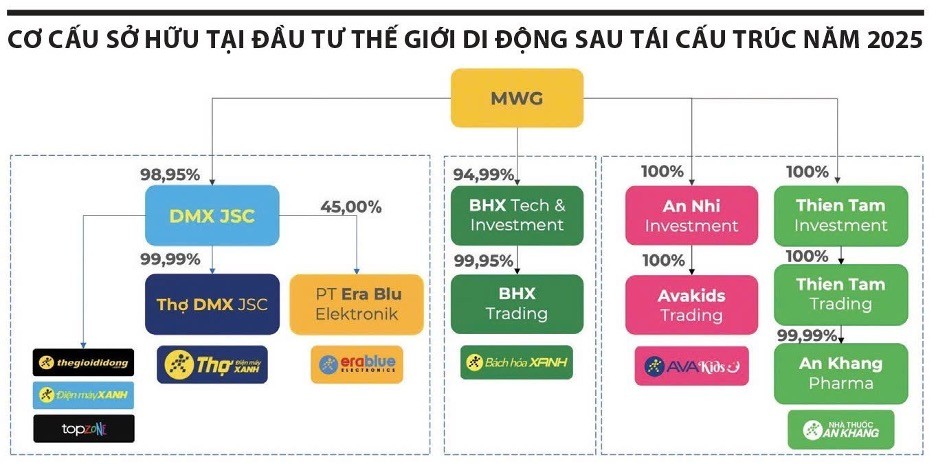 Cơ cấu sở hữu của MWG và DMX không có sự khác biệt lớn. Cơ cấu sở hữu của MWG và DMX không có sự khác biệt lớn.
