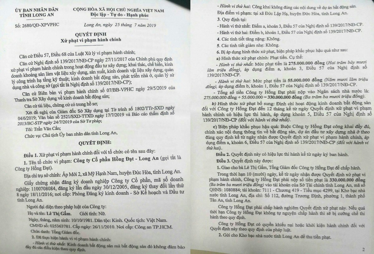 Dự án Bella Vista: Chủ đầu tư bị phạt dừng kinh doanh bất động sản 12 tháng, môi giới vẫn rao hàng ảnh 1