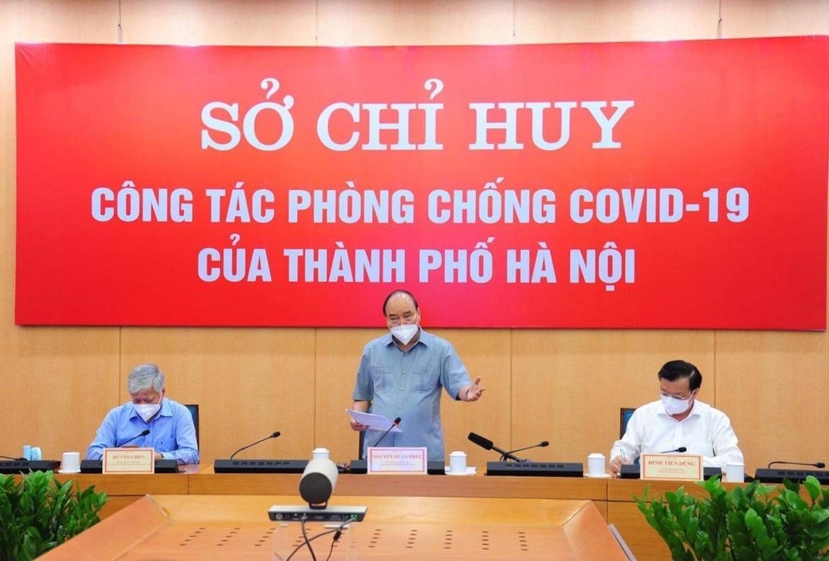 Chủ tịch nước Nguyễn Xuân Phúc làm việc với lãnh đạo TP. Hà Nội