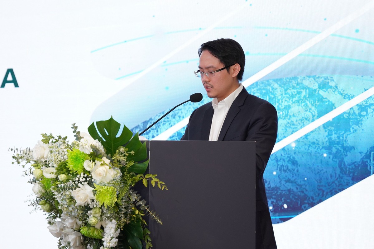 Ông Nguyễn Đức Anh, Chủ tịch HĐQT CTCK DSC phát biểu tại ĐHCĐ