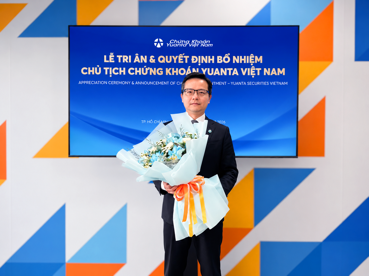 Ông Wang, Chung-Shan tại buổi lễ công bố lãnh đạo Yuanta Việt Nam