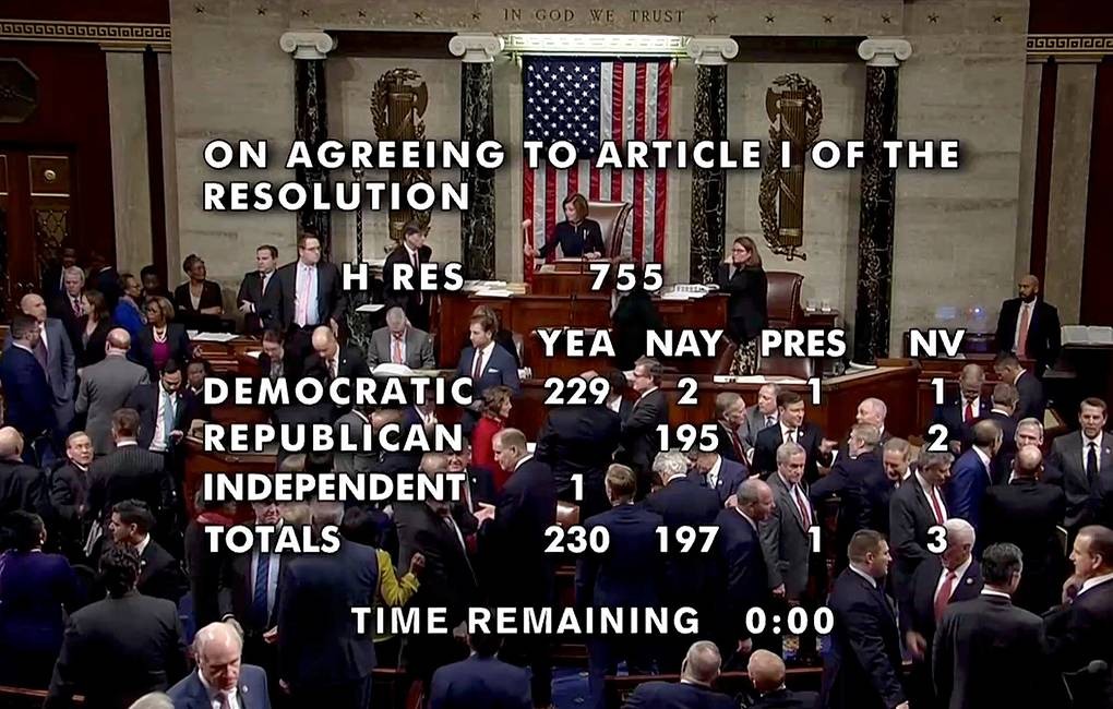 Hạ viện Mỹ chính thức thông qua luận tội ông Trump ảnh 1