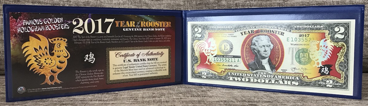 Hơn nửa triệu đồng 1 tờ 2 USD in hình con gà lì xì Tết Đinh Dậu ảnh 1