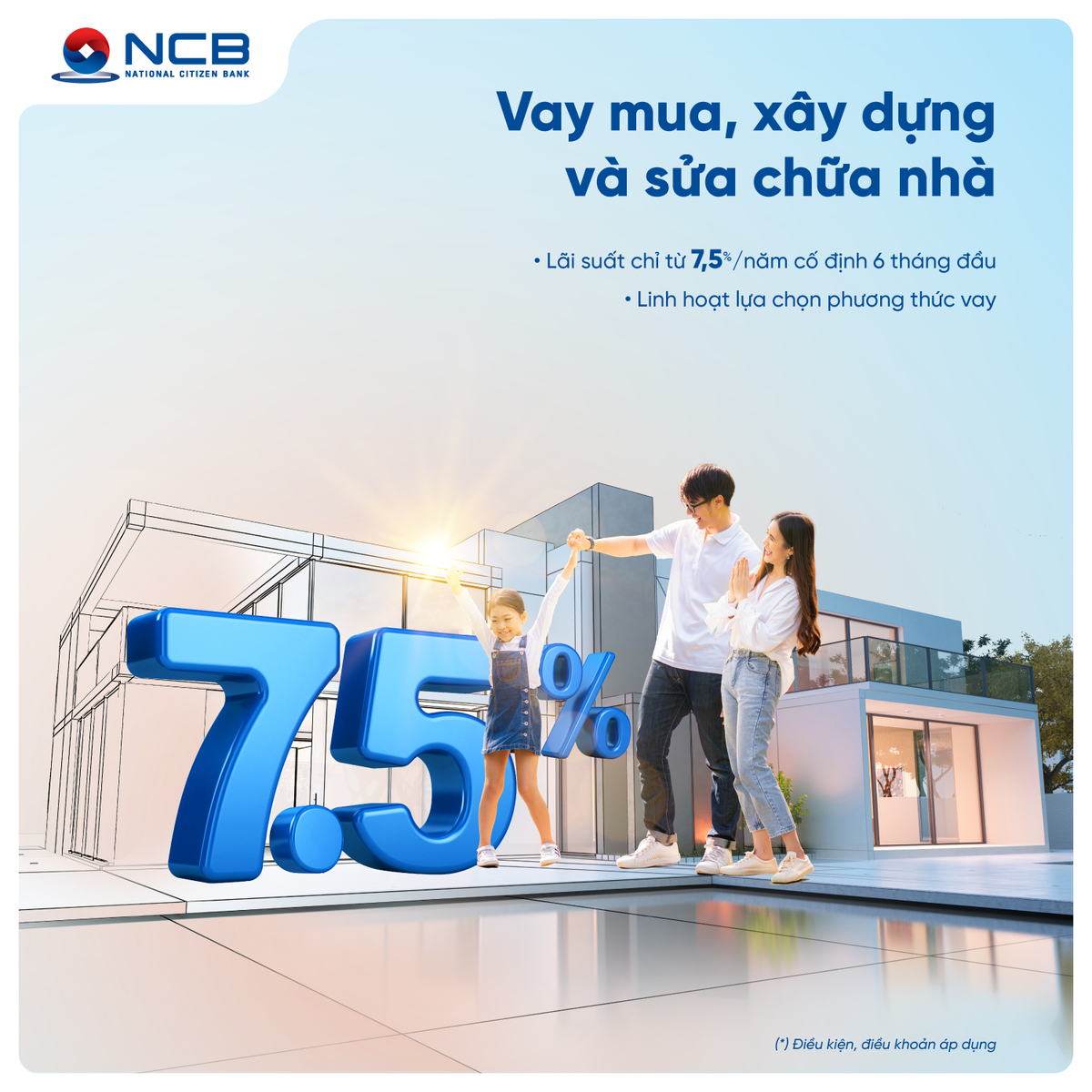 NCB dành 2.000 tỷ đồng cho khách hàng cá nhân vay mua, sửa chữa nhà  ảnh 1