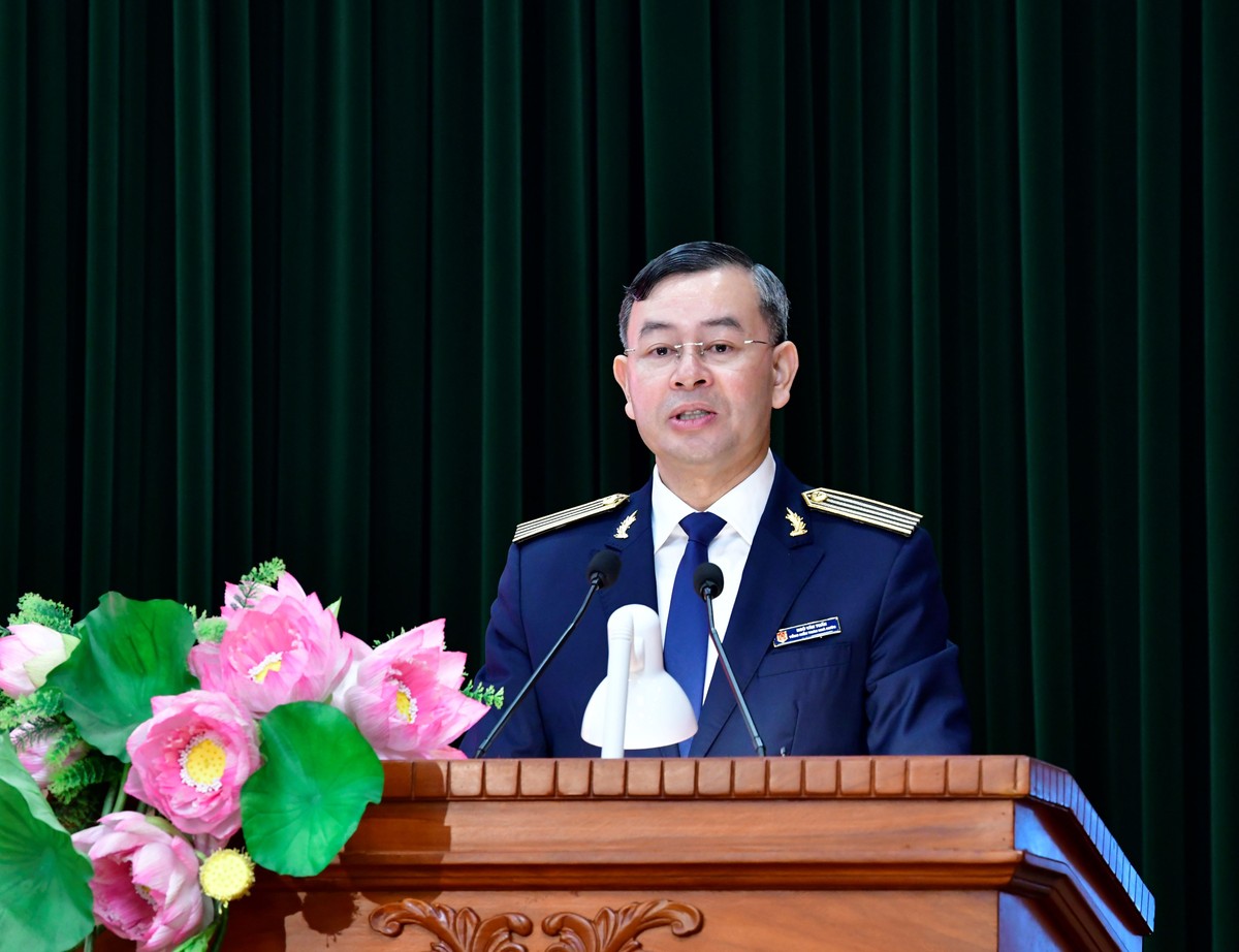 Tổng Kiểm toán nhà nước Ngô Văn Tuấn phát biểu tại Hội nghị