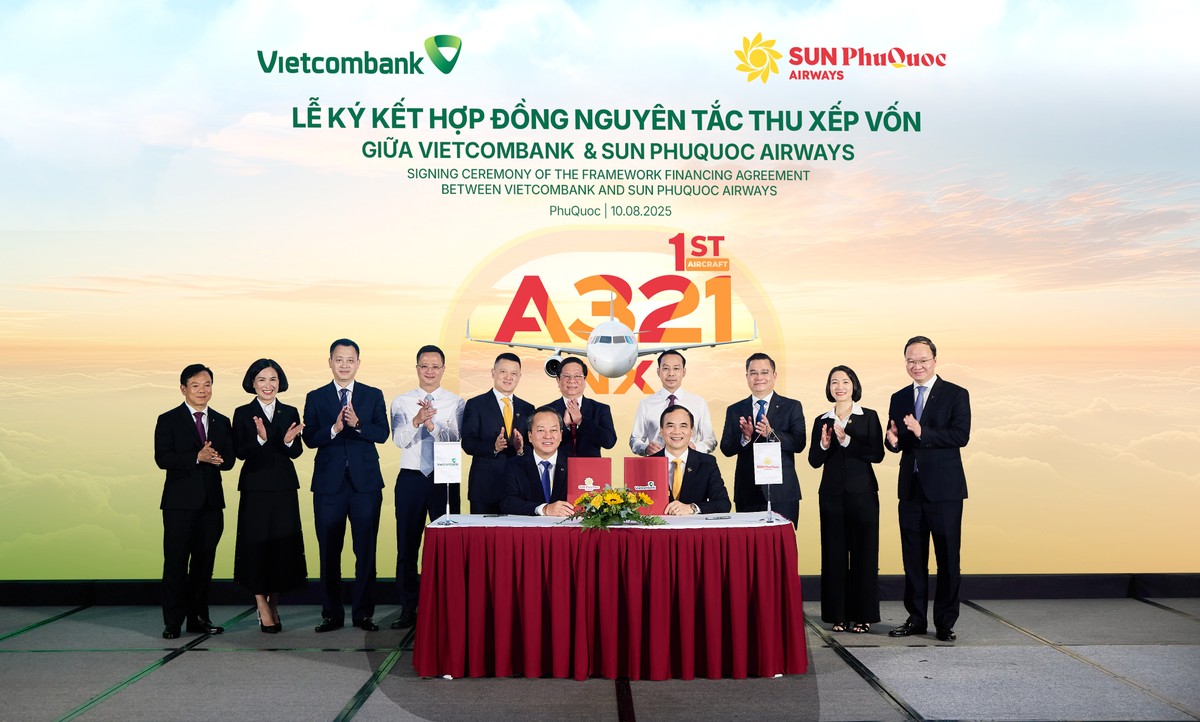 Vietcombank là ngân hàng đầu mối thu xếp vốn tài trợ mua tàu bay cho Sun PhuQuoc Airways, chắp cánh đội bay tương lai