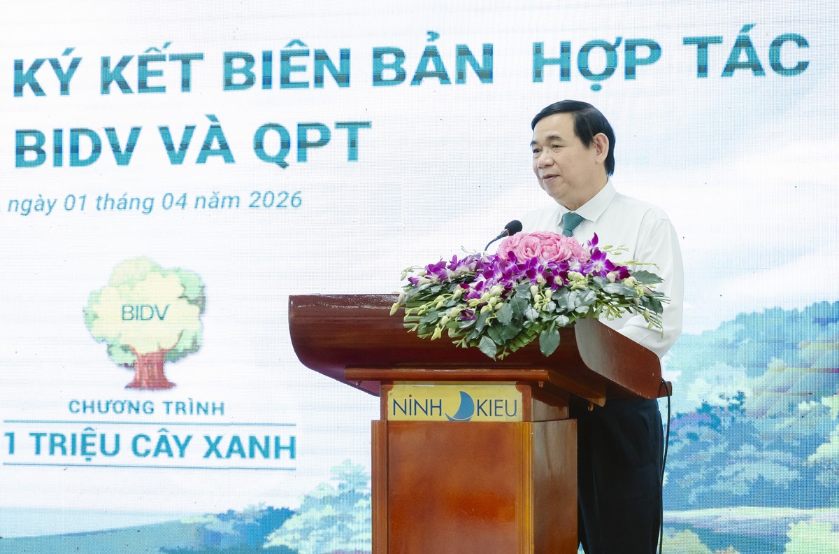 Ông Phan Đức Tú - Chủ tịch HĐQT BIDV - phát biểu tại Lễ ký kết