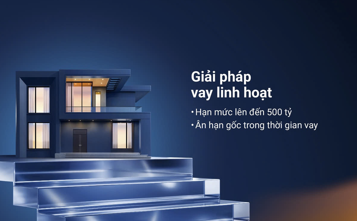 Giải pháp nguồn vốn được thiết kế theo hướng linh hoạt với hạn mức tài trợ lên đến 500 tỷ đồng, ân hạn gốc trong thời gian vay. Giải pháp nguồn vốn được thiết kế theo hướng linh hoạt với hạn mức tài trợ lên đến 500 tỷ đồng, ân hạn gốc trong thời gian vay.