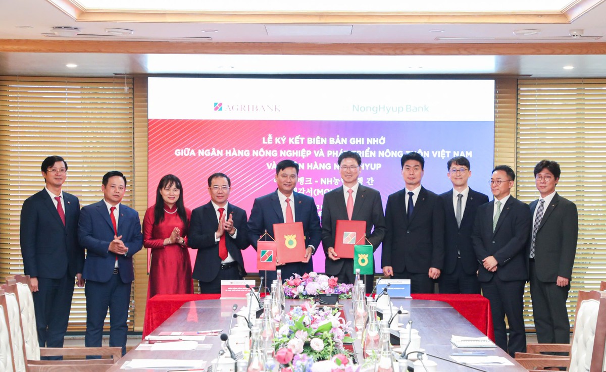 Agribank và NongHyup Bank ký kết Biên bản ghi nhớ ngày 22/4/2026