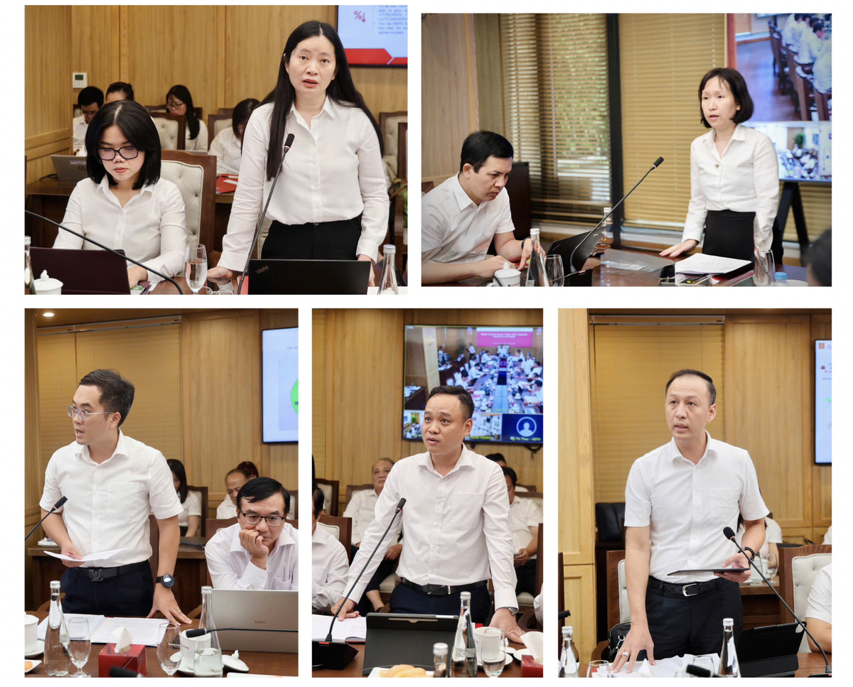 Đại diện một số Ban, đơn vị báo cáo, thảo luận tại Hội nghị Đại diện một số Ban, đơn vị báo cáo, thảo luận tại Hội nghị