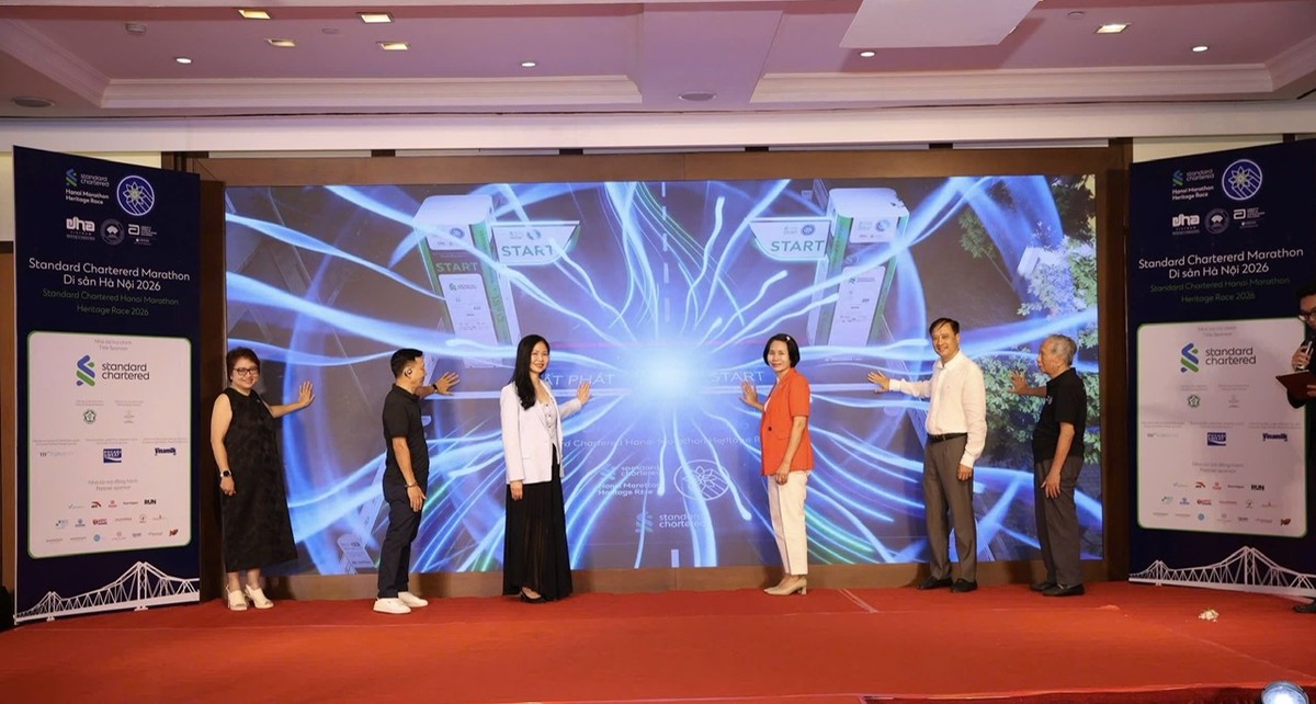 Lễ công bố Standard Chartered Marathon Di sản Hà Nội 2026 diễn ra tại Hà Nội ngày 22/7