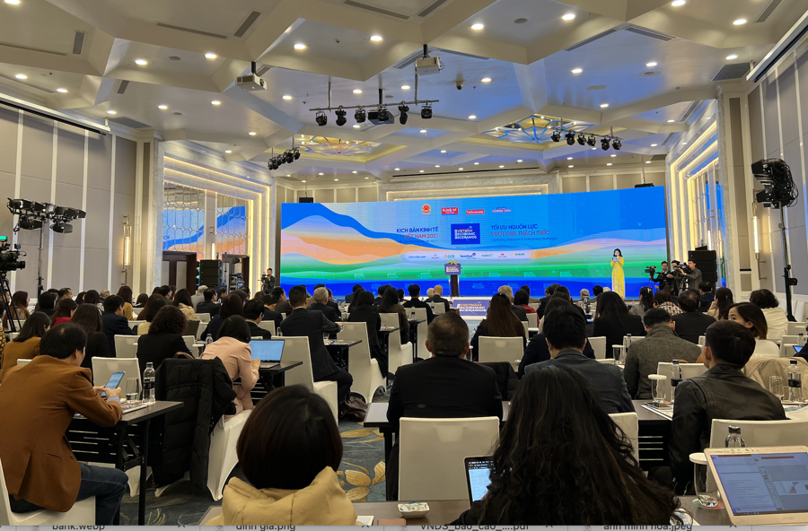 Toàn cảnh Diễn đàn Kịch bản kinh tế Việt Nam lần thứ 15 sáng 11/1.