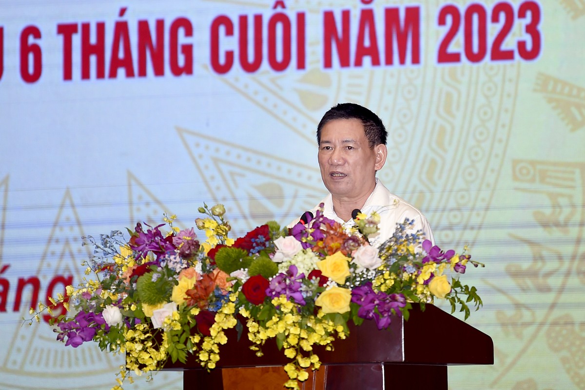 Bộ trưởng Bộ Tài chính Hồ Đức Phớc phát biểu tại Hội nghị