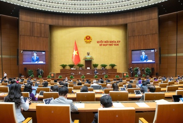 Quốc hội thảo luận ở hội trường về dự án Luật Công nghiệp công nghệ số