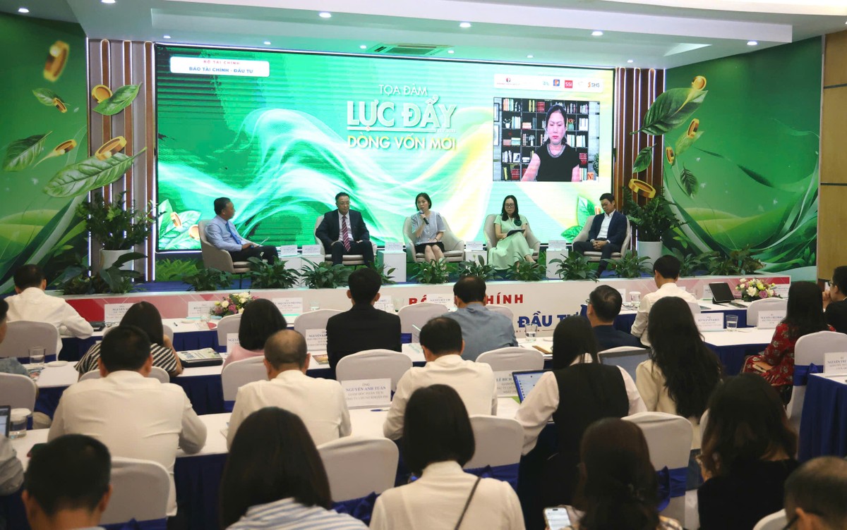 Các diễn giả, chuyên gia thảo luận nhiều giải pháp thúc đẩy dòng vốn vào thị trường chứng khoán Việt Nam (Ảnh: Dũng Minh)