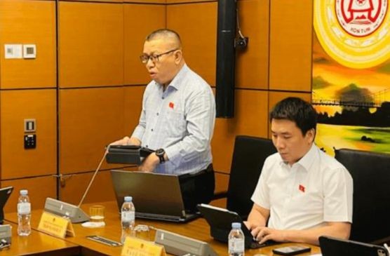 Đại biểu Quốc hội Trần Mạnh Huy thảo luận tại tổ chiều 19/10