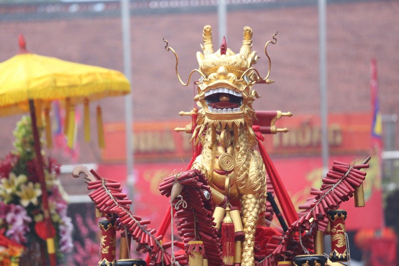 Rước quả pháo khổng lồ tại lễ hội Đồng Kỵ ảnh 6