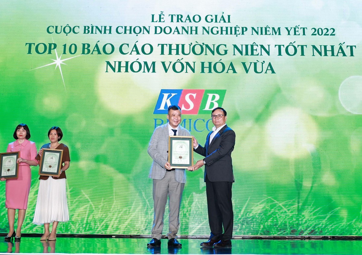 Vinh danh CTCP Khoáng Sản và Xây Dựng Bình Dương.