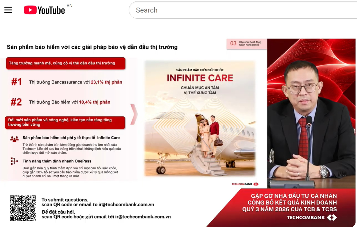 Ảnh chụp màn hình phiên live trực tiếp