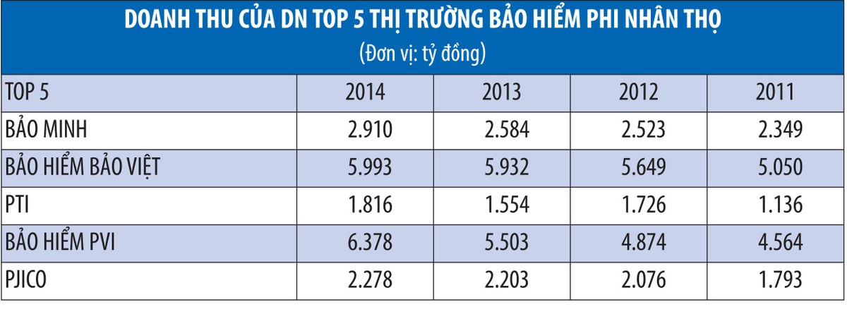 Bảo hiểm phi nhân thọ, vẫn căng thẳng cuộc đua thị phần ảnh 1