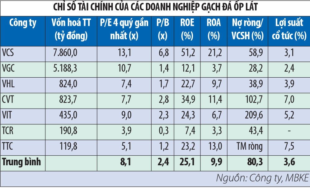 Tìm cơ hội với cổ phiếu gạch đá ốp lát  ảnh 1