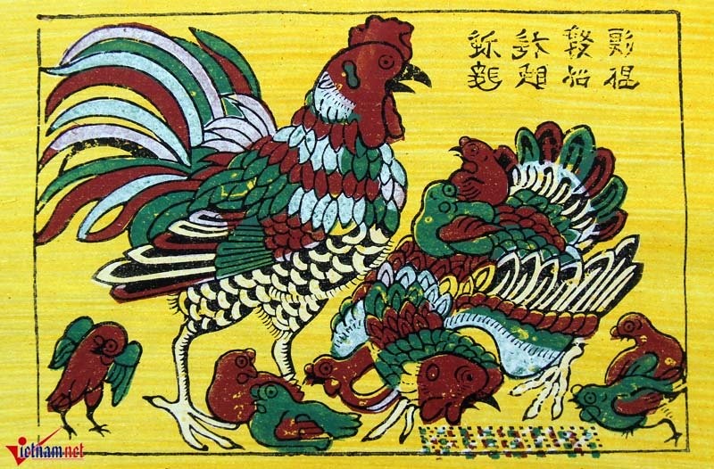 Giải mã cực thú vị 6 loại gà trong tranh Đông Hồ ảnh 3