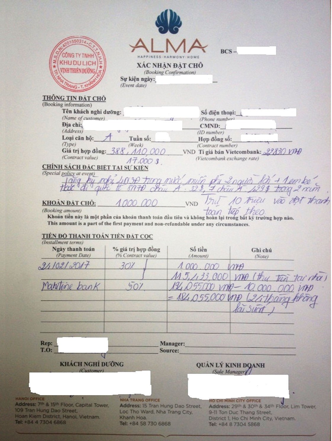 Tiếp vụ khách hàng “tố” Alma: Chủ đầu tư có lợi dụng uy danh đối tác? ảnh 1