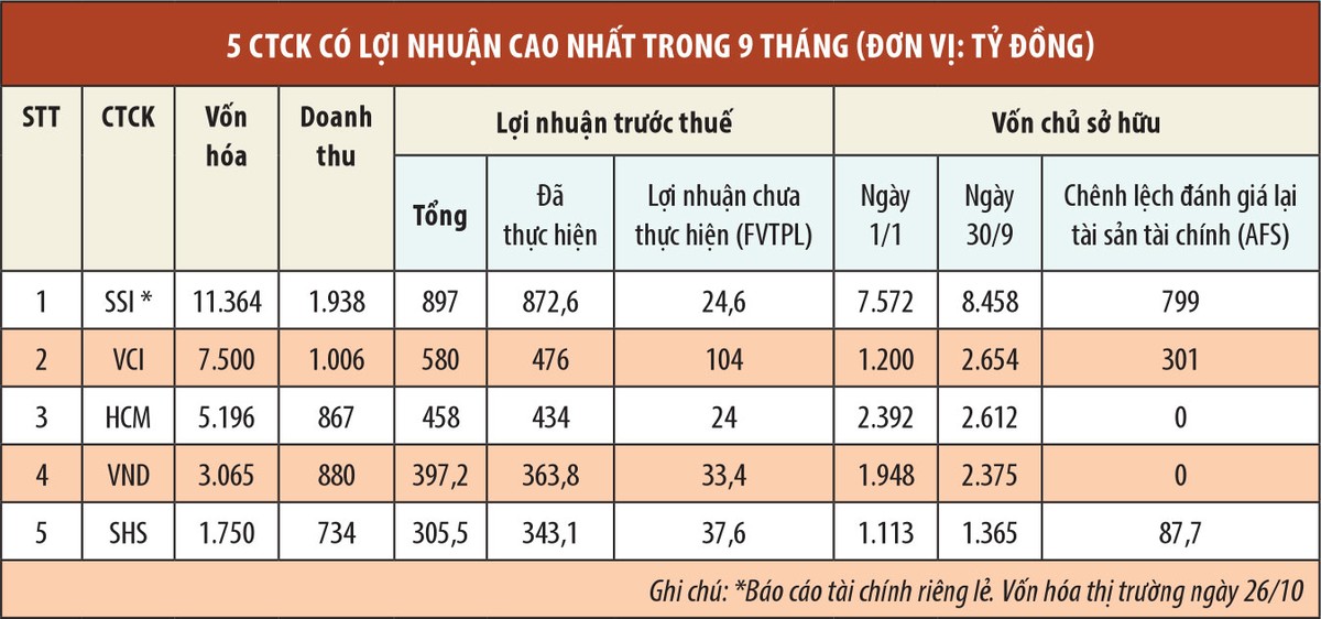 Lãi lớn, công ty chứng khoán vẫn còn “của để dành” ảnh 1