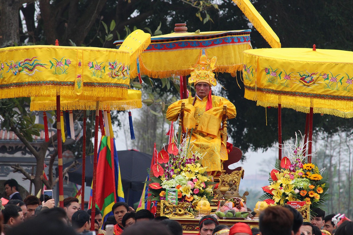 Hàng ngàn người tham gia lễ hội rước Vua giả tại Đền Sái, huyện Đông Anh ảnh 18