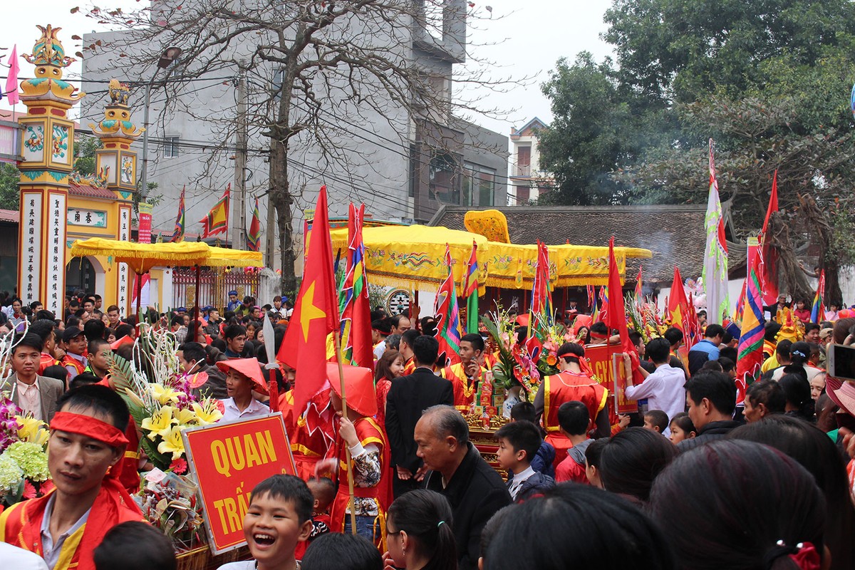 Hàng ngàn người tham gia lễ hội rước Vua giả tại Đền Sái, huyện Đông Anh ảnh 36