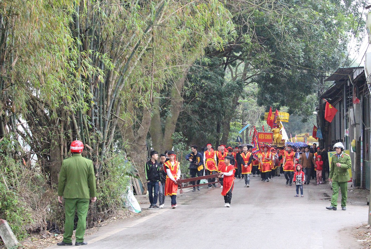 Hàng ngàn người tham gia lễ hội rước Vua giả tại Đền Sái, huyện Đông Anh ảnh 4