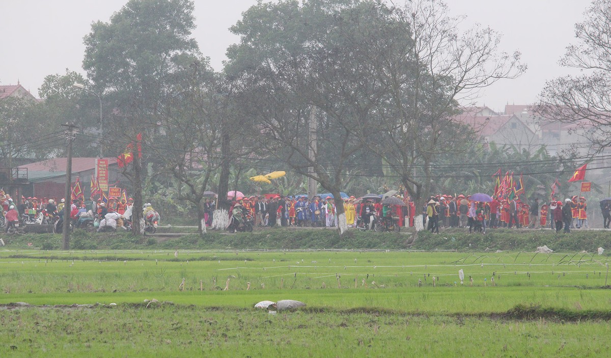 Hàng ngàn người tham gia lễ hội rước Vua giả tại Đền Sái, huyện Đông Anh ảnh 8