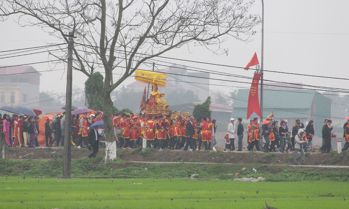 Hàng ngàn người tham gia lễ hội rước Vua giả tại Đền Sái, huyện Đông Anh ảnh 7
