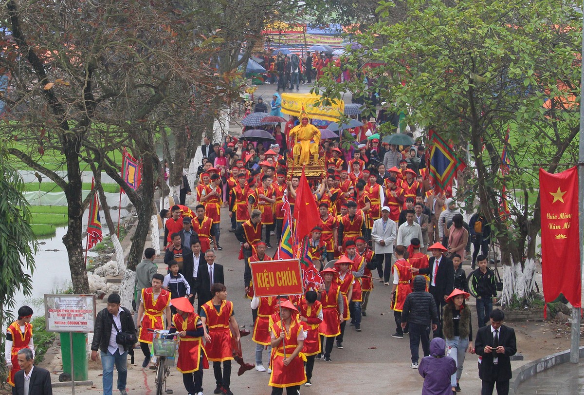 Hàng ngàn người tham gia lễ hội rước Vua giả tại Đền Sái, huyện Đông Anh ảnh 10