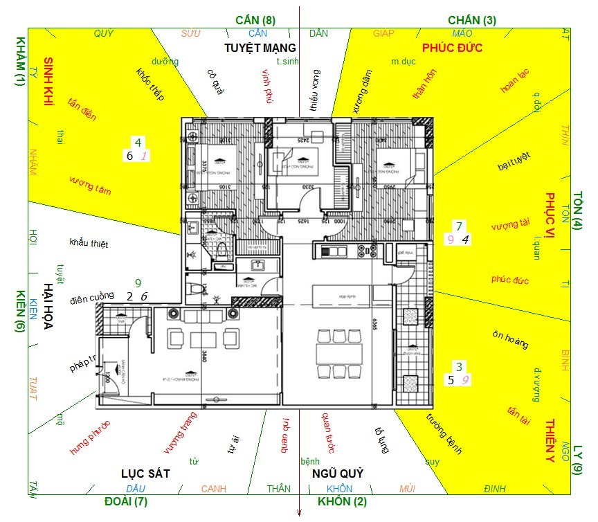 Xem phong thủy chung cư và sắp đặt chi tiết cho căn hộ ảnh 3