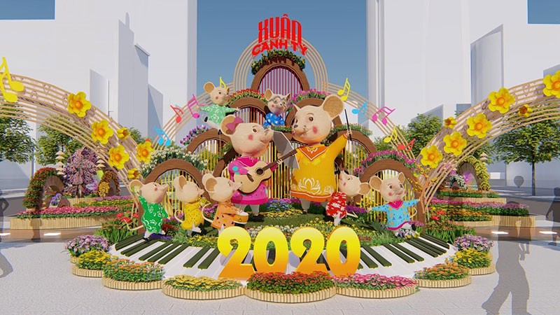 Đường hoa xuân Canh Tý 2020 với chủ đề “TP.HCM - Vững tin tiến bước” ảnh 10