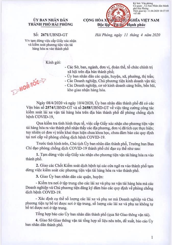 Hải Phòng dừng kiểm soát phương tiện vận tải hàng hóa sau sự cố chen chúc xin giấy xác nhận ảnh 3