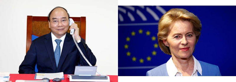 Thủ tướng điện đàm với Chủ tịch Ủy ban châu Âu trước thềm EVFTA có hiệu lực ảnh 1