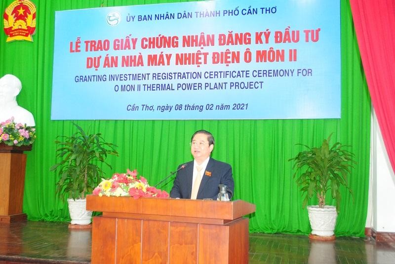 Ông Trần Việt Trường, Chủ tịch UBND TP. Cần Thơ phát biểu tại buổi lễ.